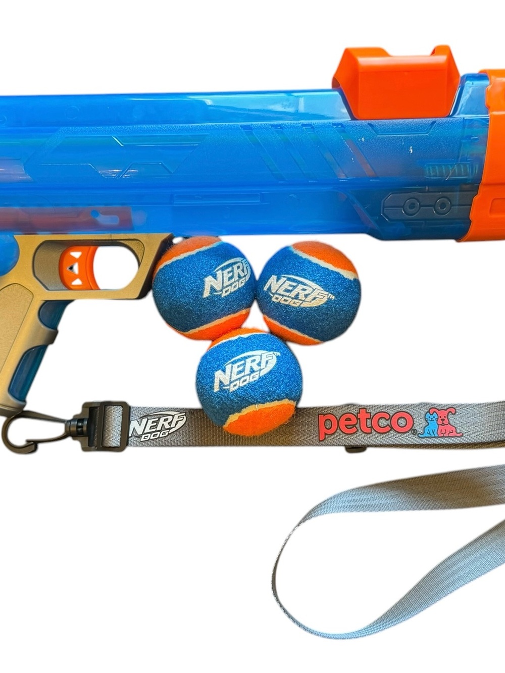 Nerf Dog Tennis Ball Launcher with 3 Balls and Strap - Picture 6 of 6